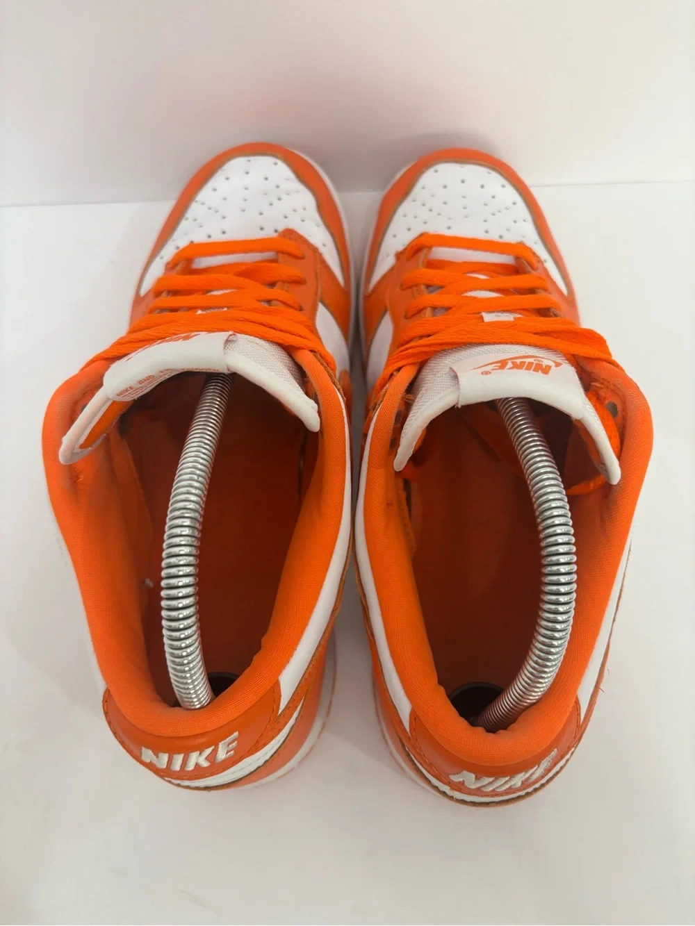 Nike Men’s Low-Top Sneakers in Orange and White